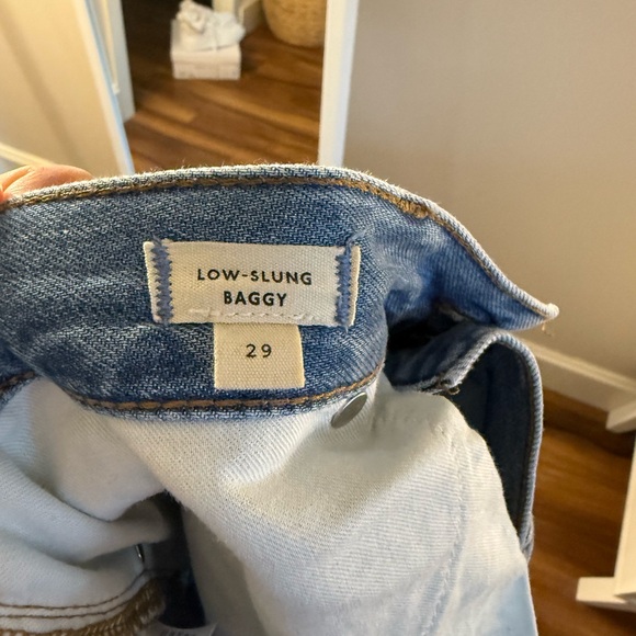 Madewell Low rise baggy Jeans with tie - Picture 4 of 5